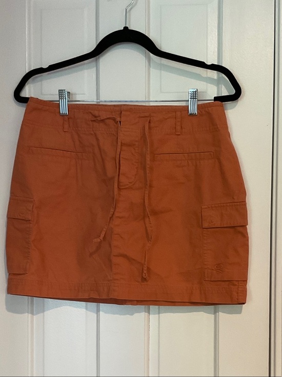 Hard Wear Dresses & Skirts - Casual Orange Mini Skirt with Cargo Pockets